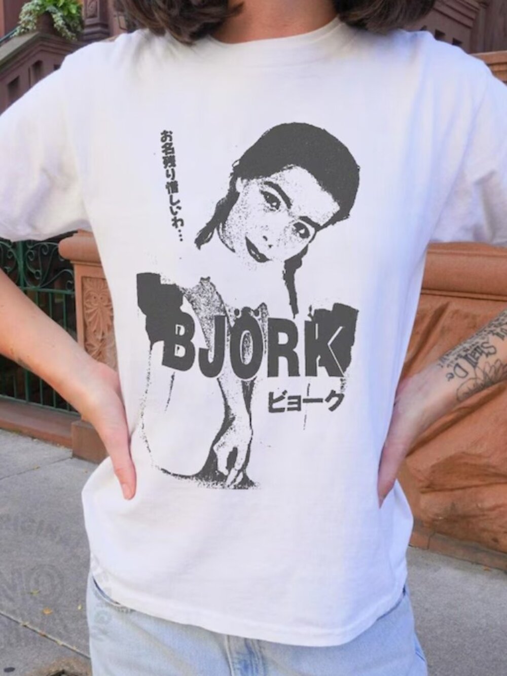 Bjork shirt, Björk tshirt, Japanese tour t-shirt